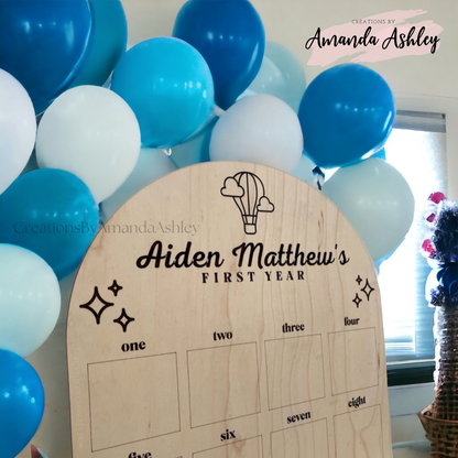 Hot Air Balloon First Year Photo Board