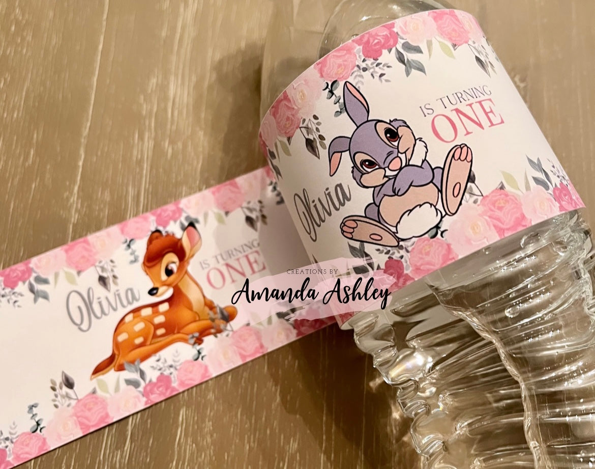 Bambi Waterbottle Labels