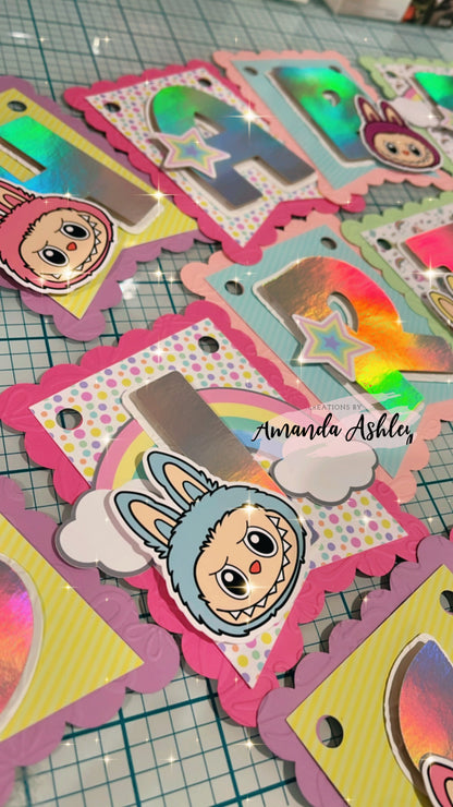 Labubu Birthday Party Banner