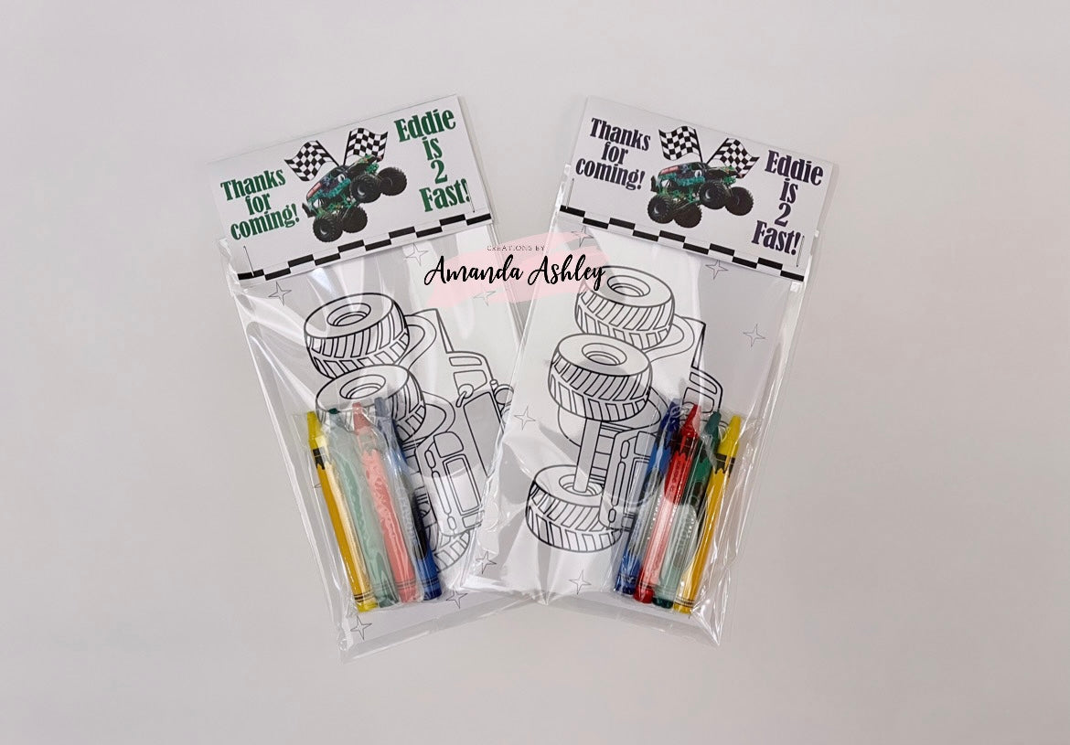 Monster Trucks Coloring Favors