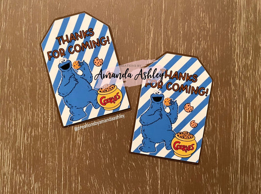 Cookie Monster Favor Tags