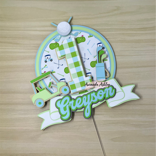Hole in One Golf Cake Topper