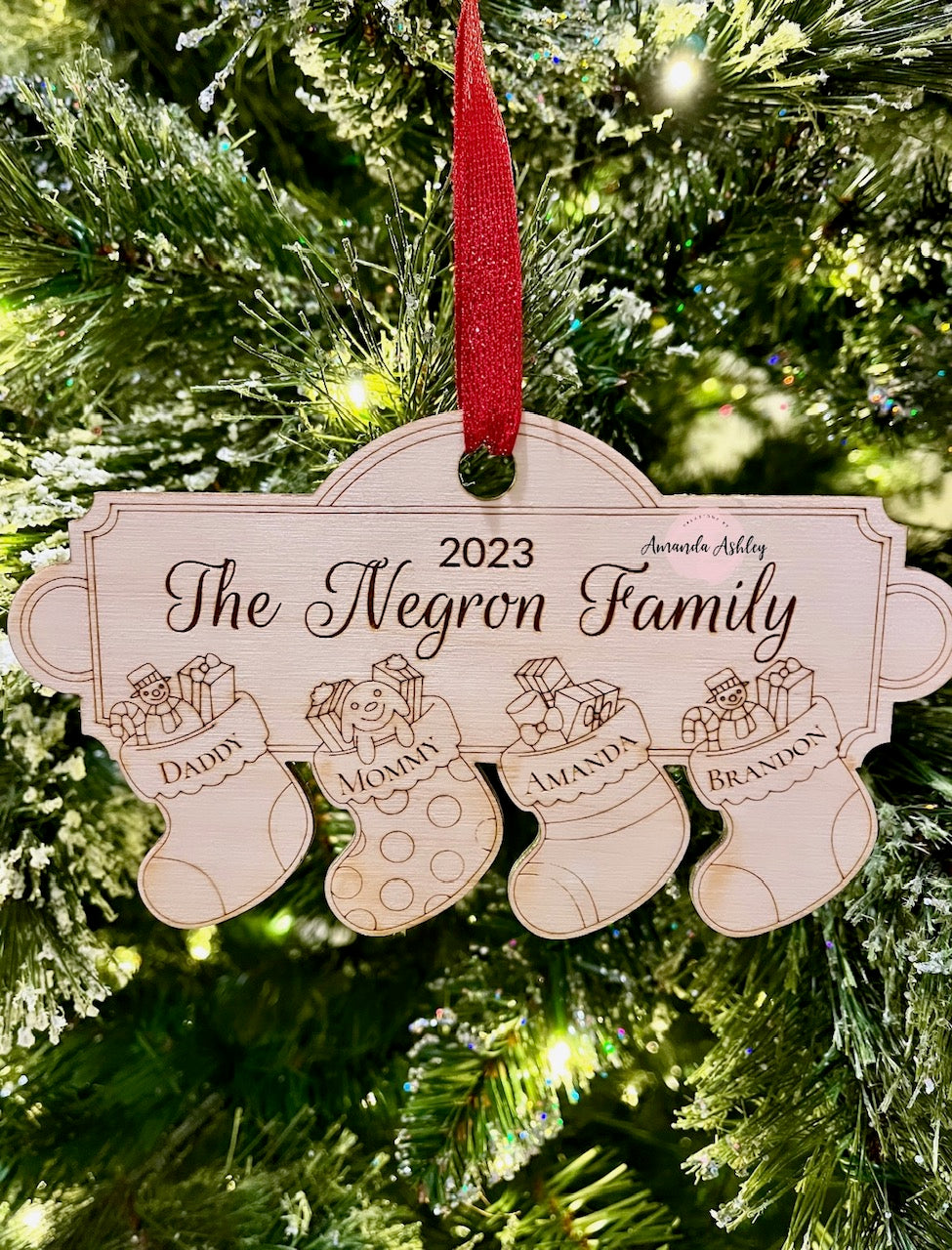 Family Stockings Ornament