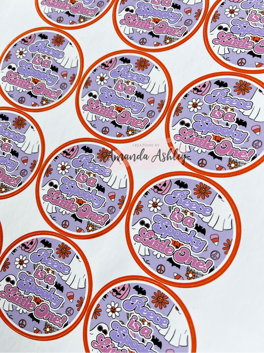 Spooky Little One Party Favor Stickers