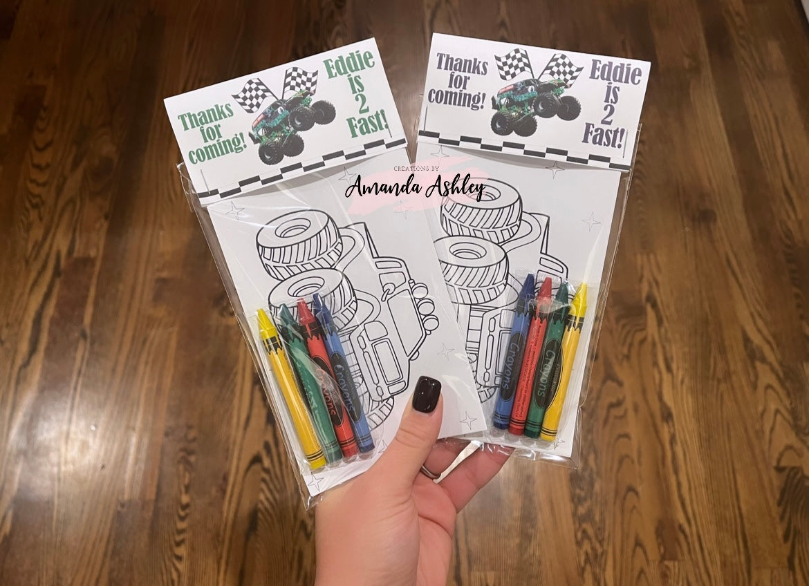 Monster Trucks Coloring Favors