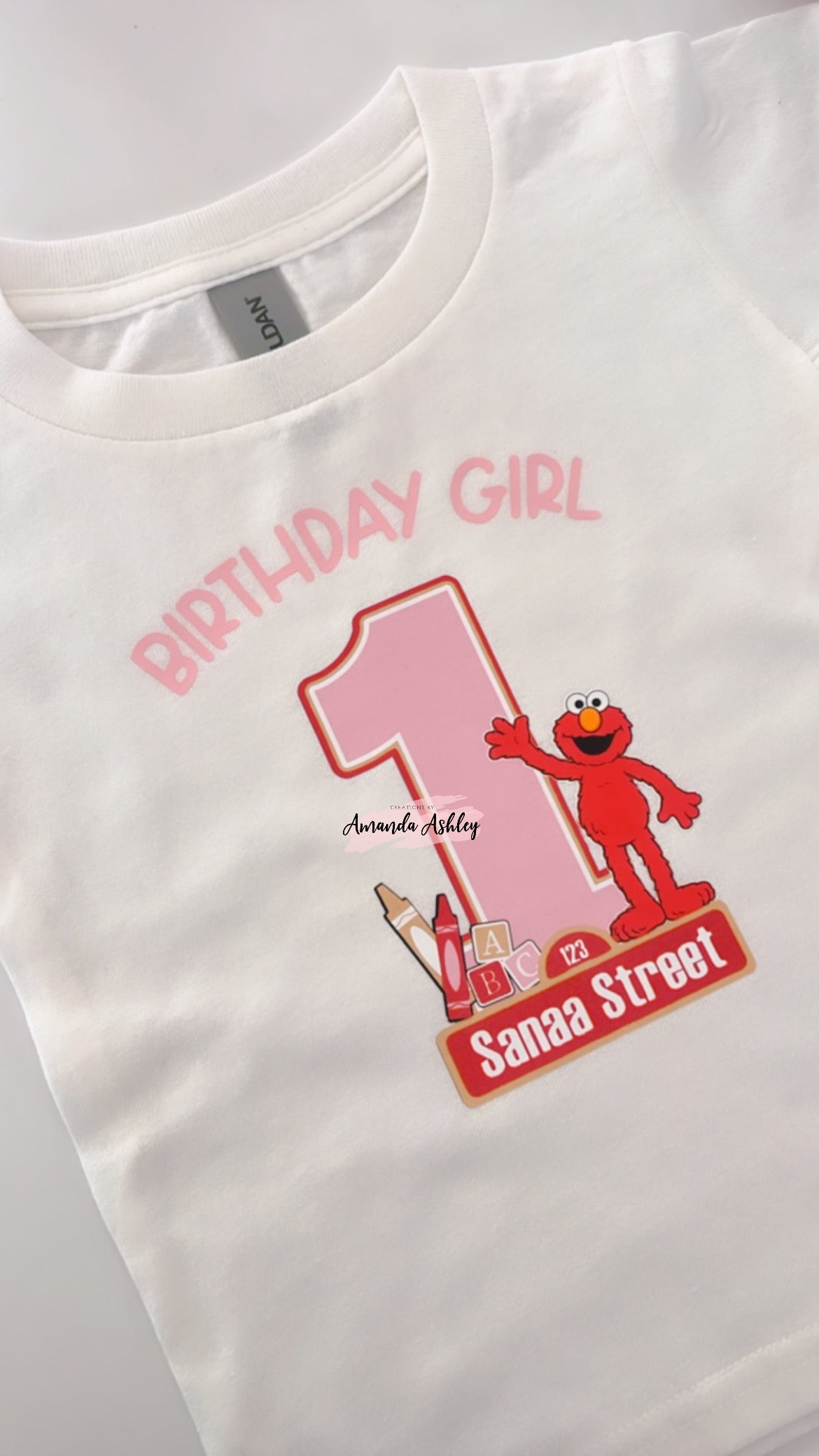 Pink Elmo Birthday T-Shirt