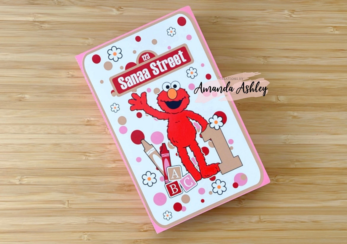 Pink Elmo Lollipop Favor Boxes