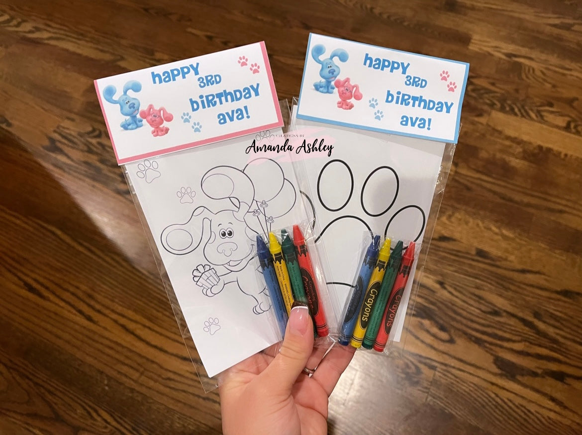 Blues Clues Coloring Favors