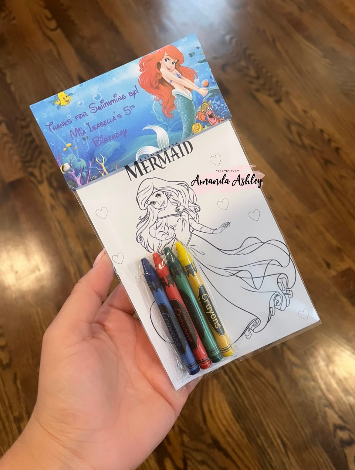 Little Mermaid Coloring Favors