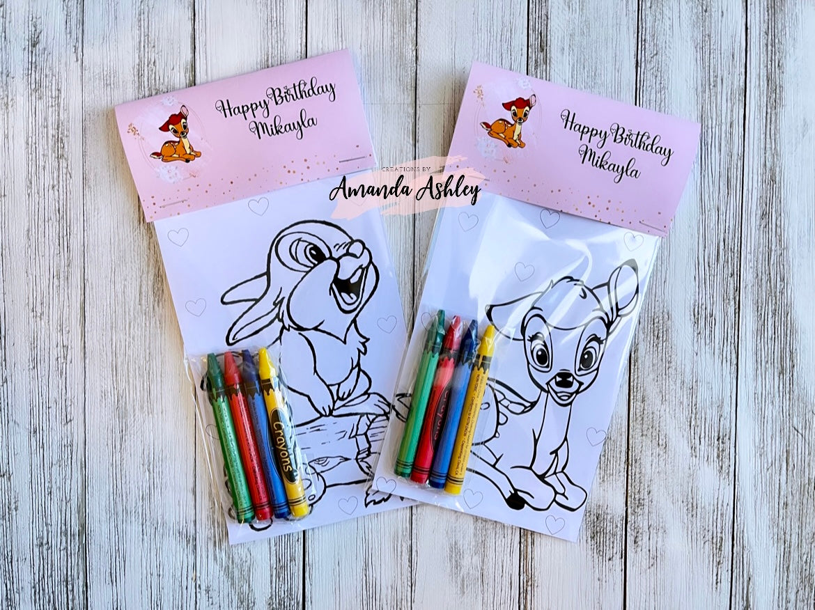 Bambi Coloring Favors