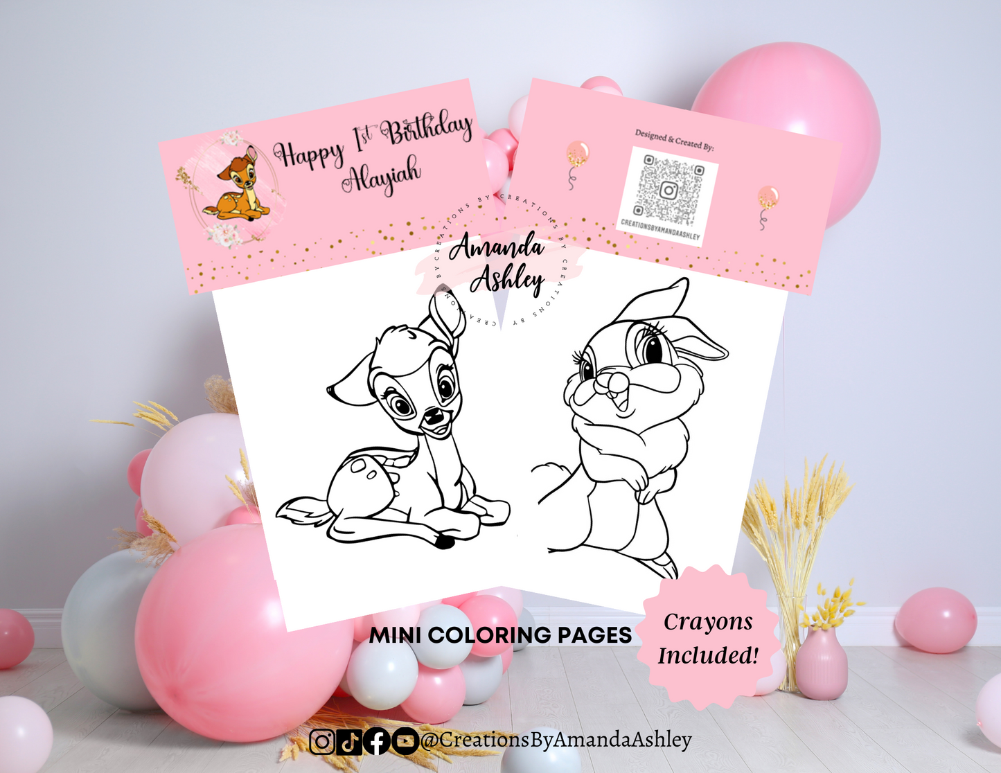 Bambi Coloring Favors