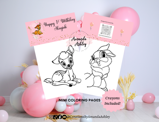 Bambi Coloring Favors