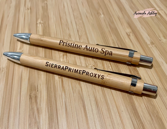 Custom Engraved Bamboo Pens