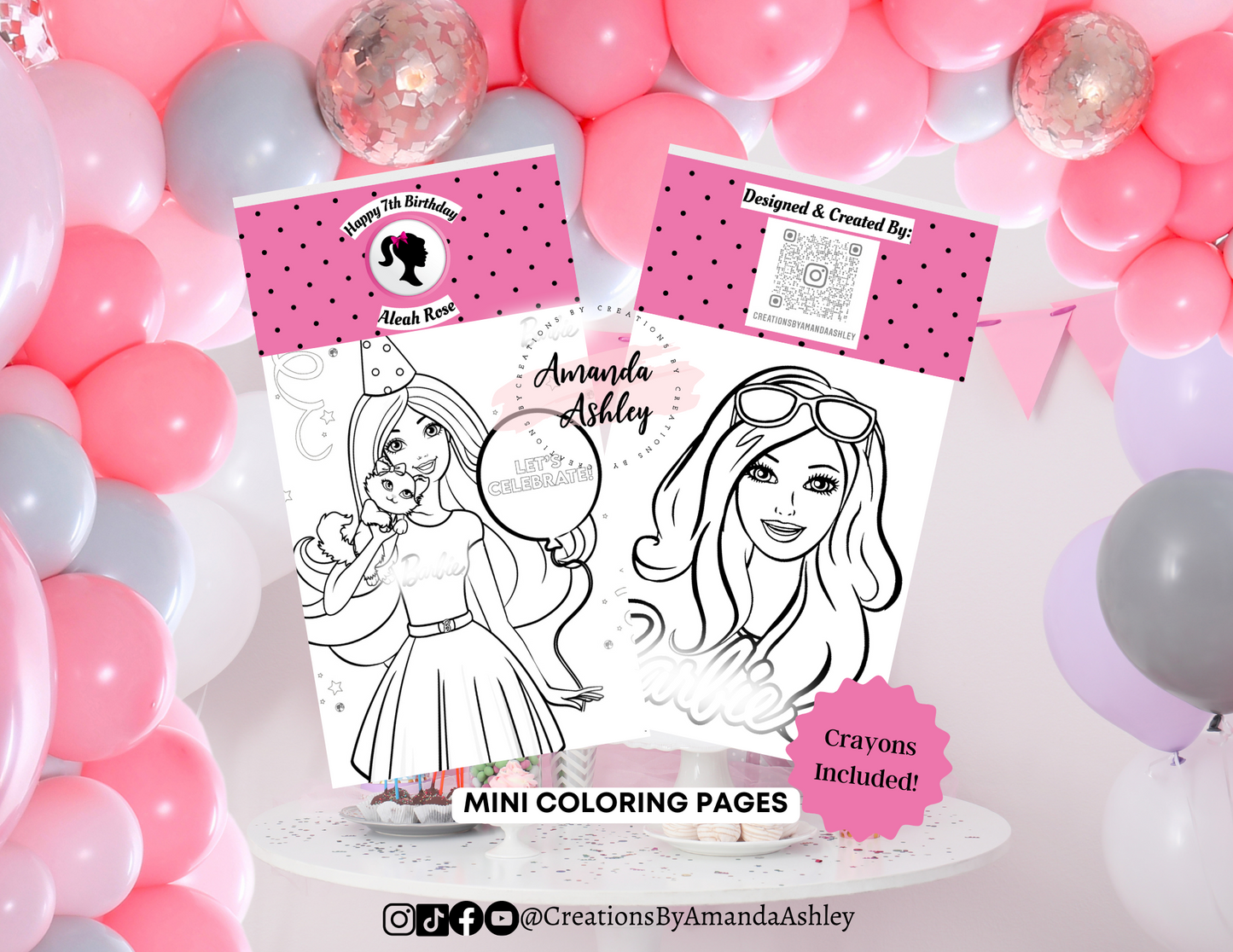 Barbie Coloring Favors