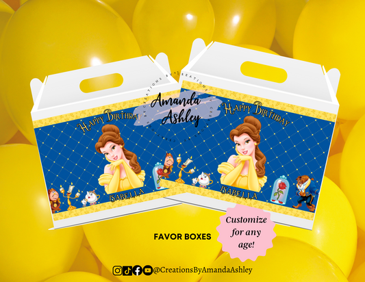 Princess Belle Favor Boxes