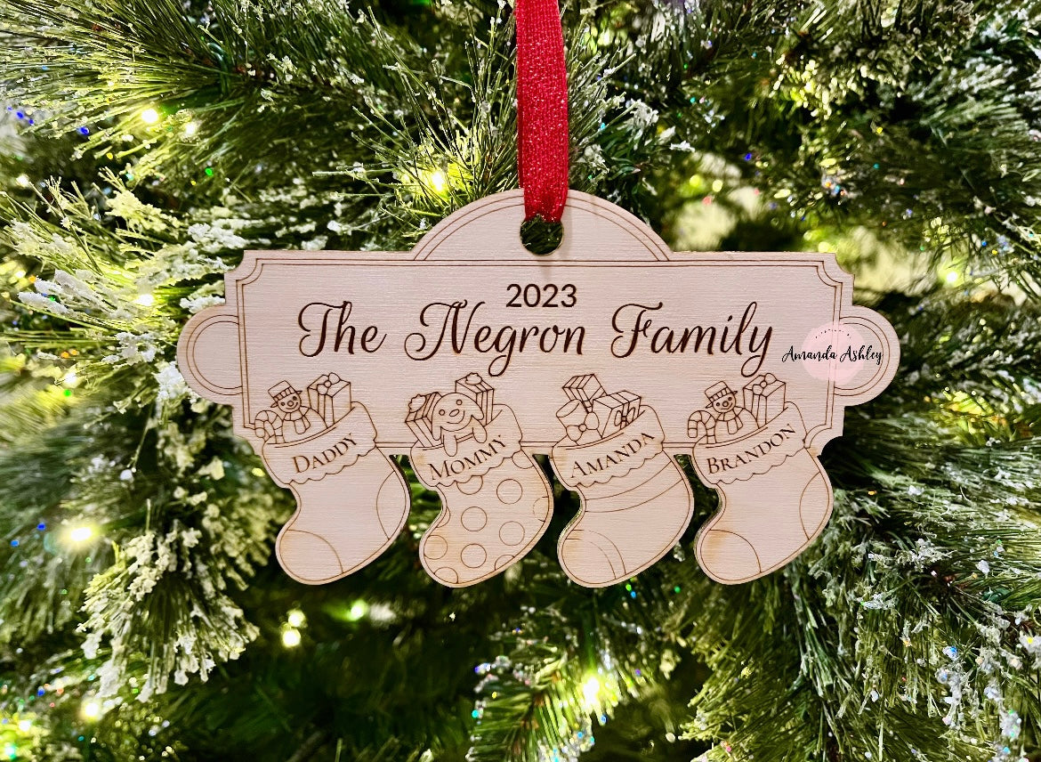 Family Stockings Ornament