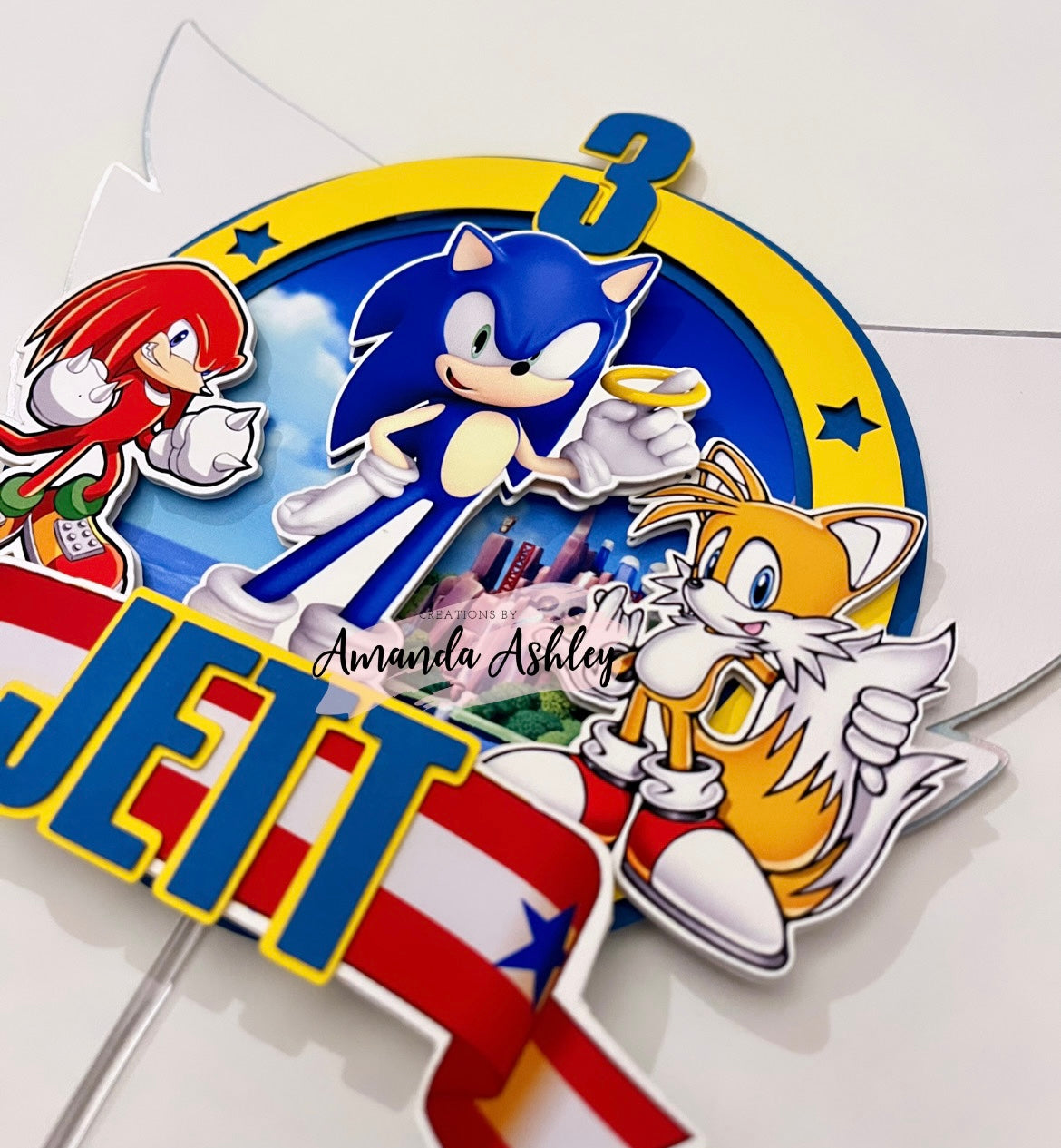 Sonic Hedgehog Cake Topper