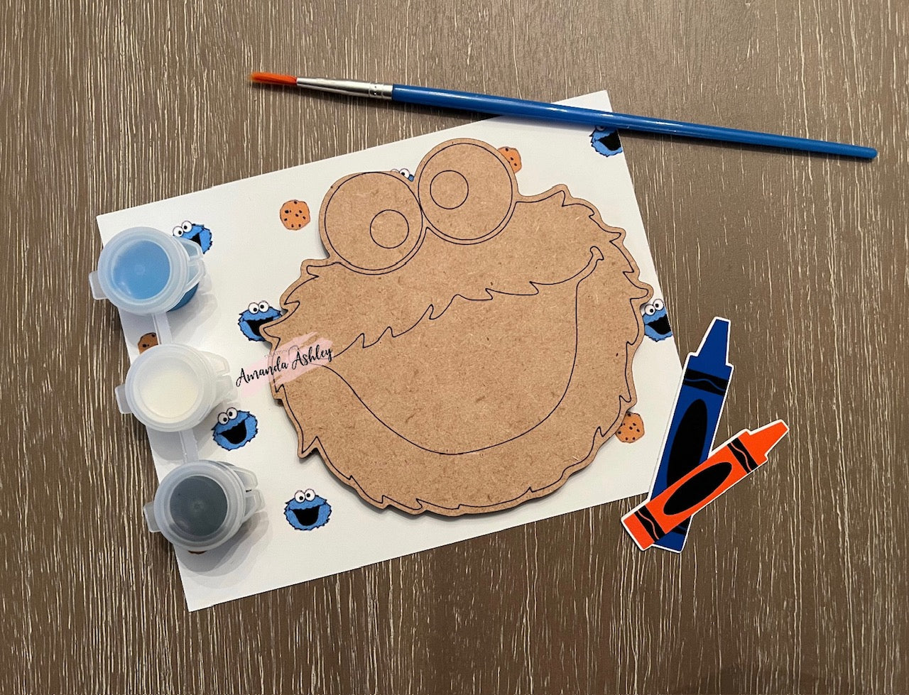 Cookie Monster - Paint Your Own Character Favors – Creations By Amanda ...