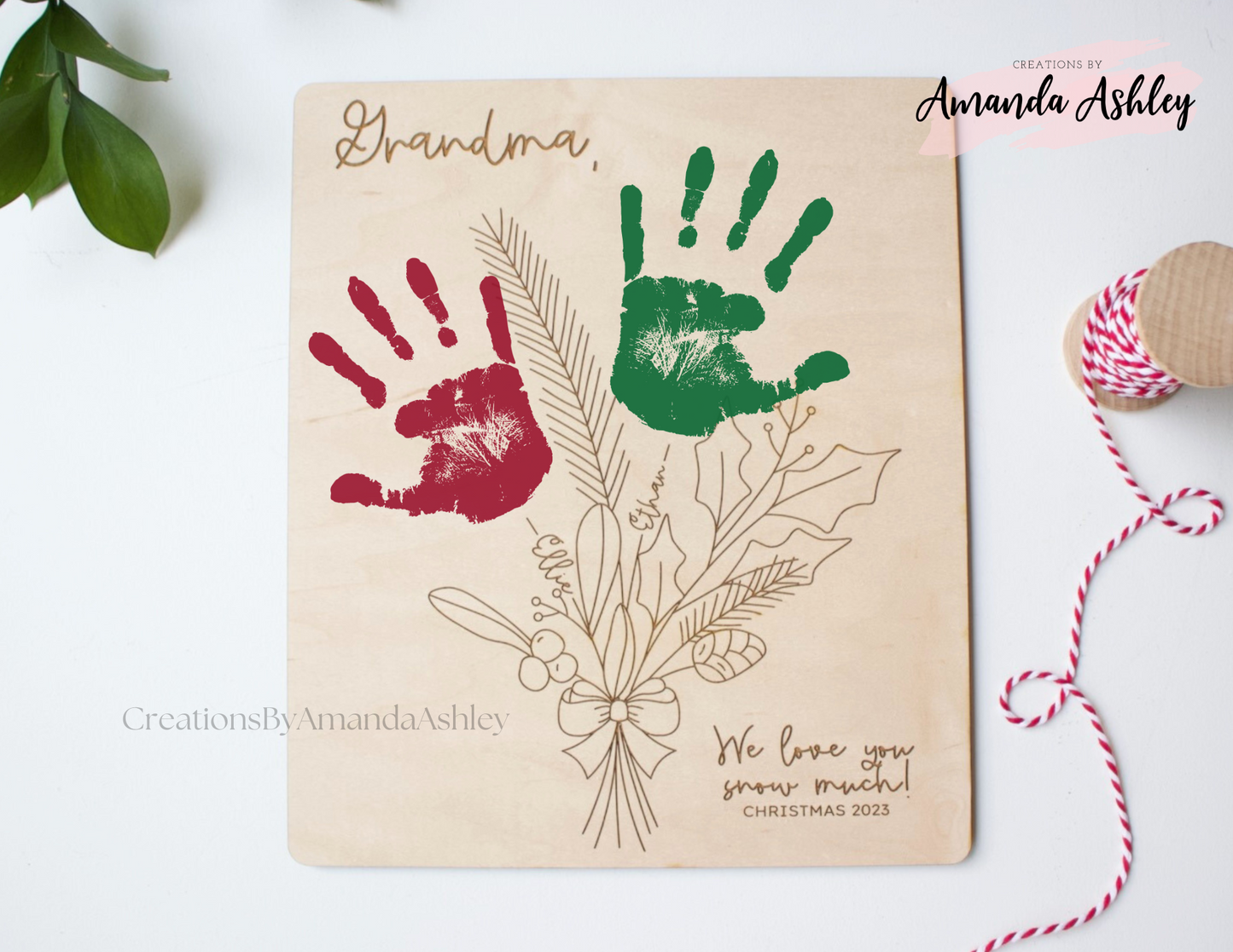 Handprint Flower Bouquet Sign