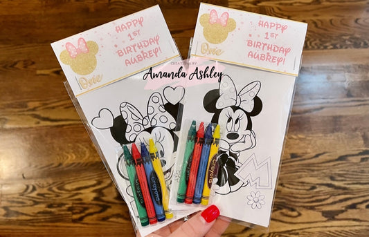 Minnie Mouse Coloring Favors