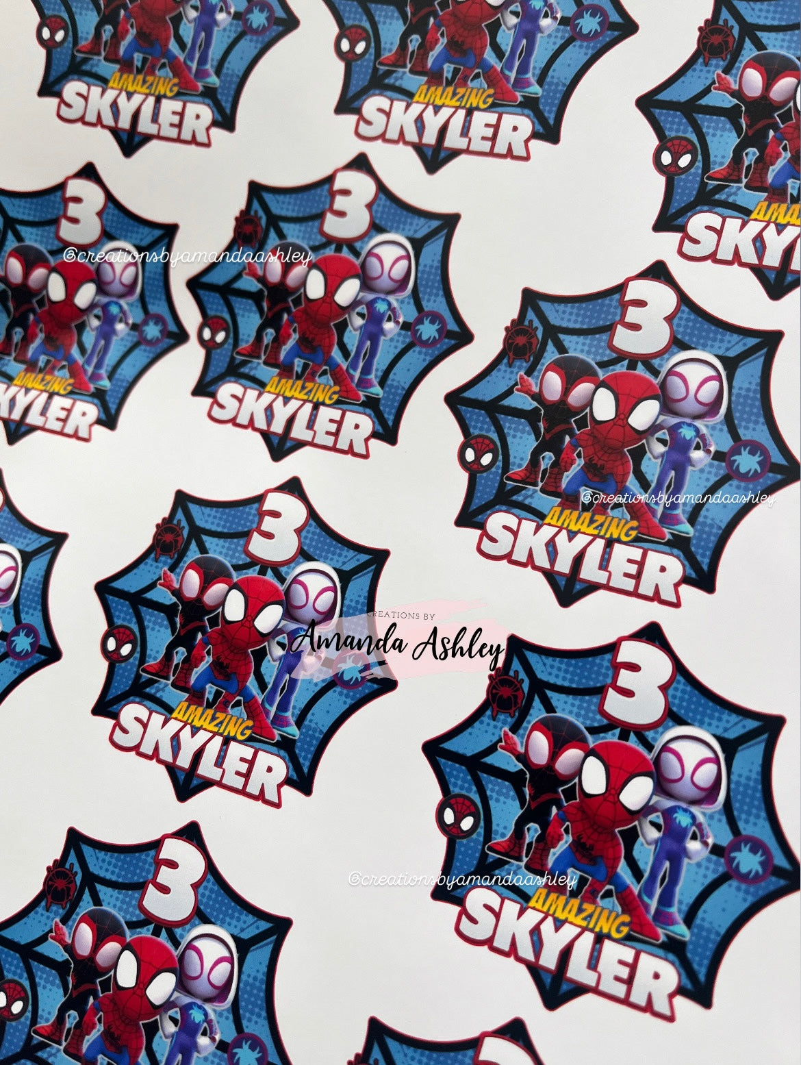 Spidey and Friends Party Favor Stickers