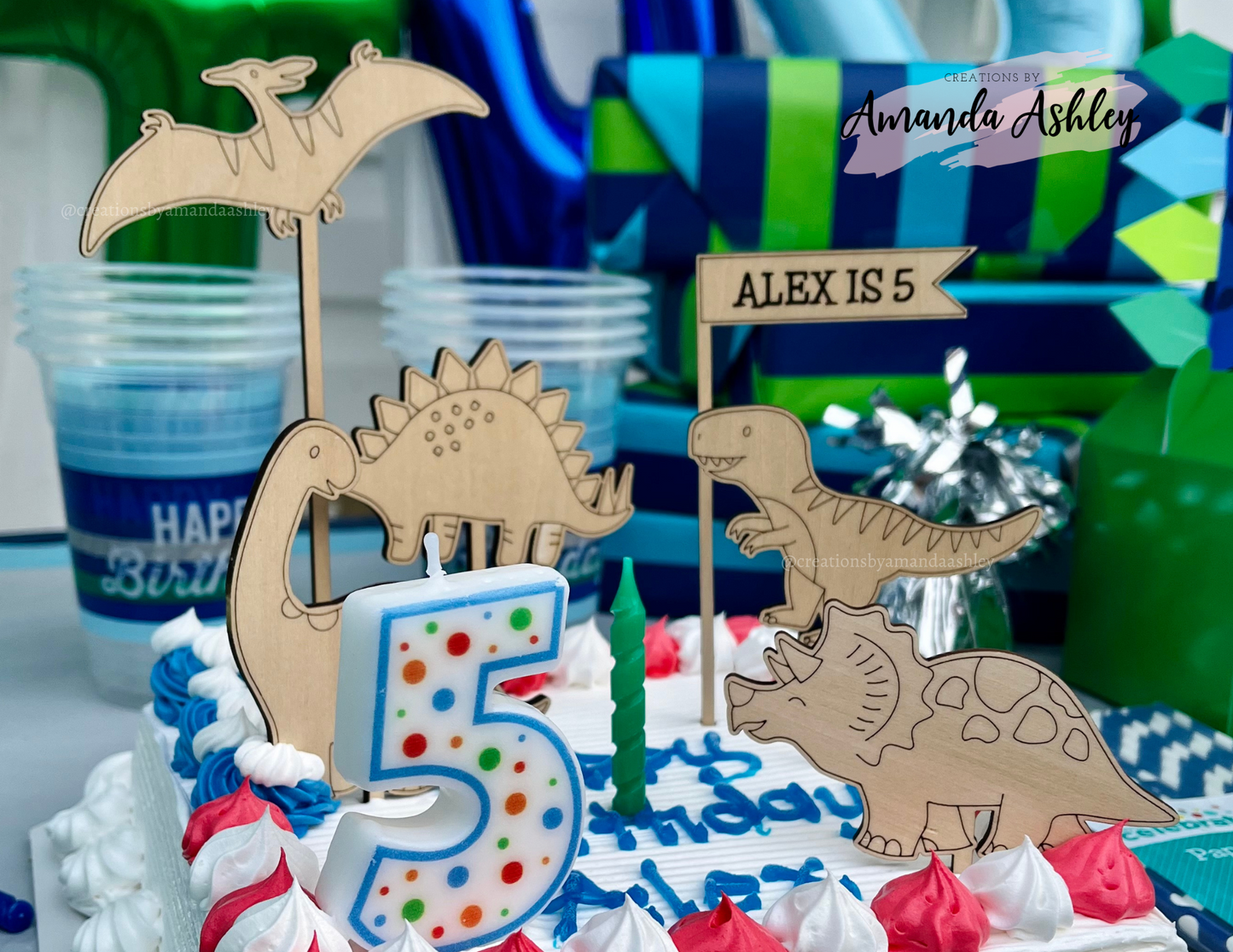 Dinosaur Cake Toppers