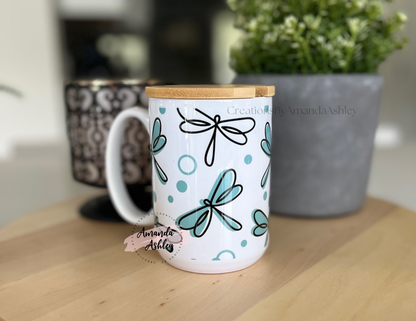 Dragonfly Bamboo Coffee Mug