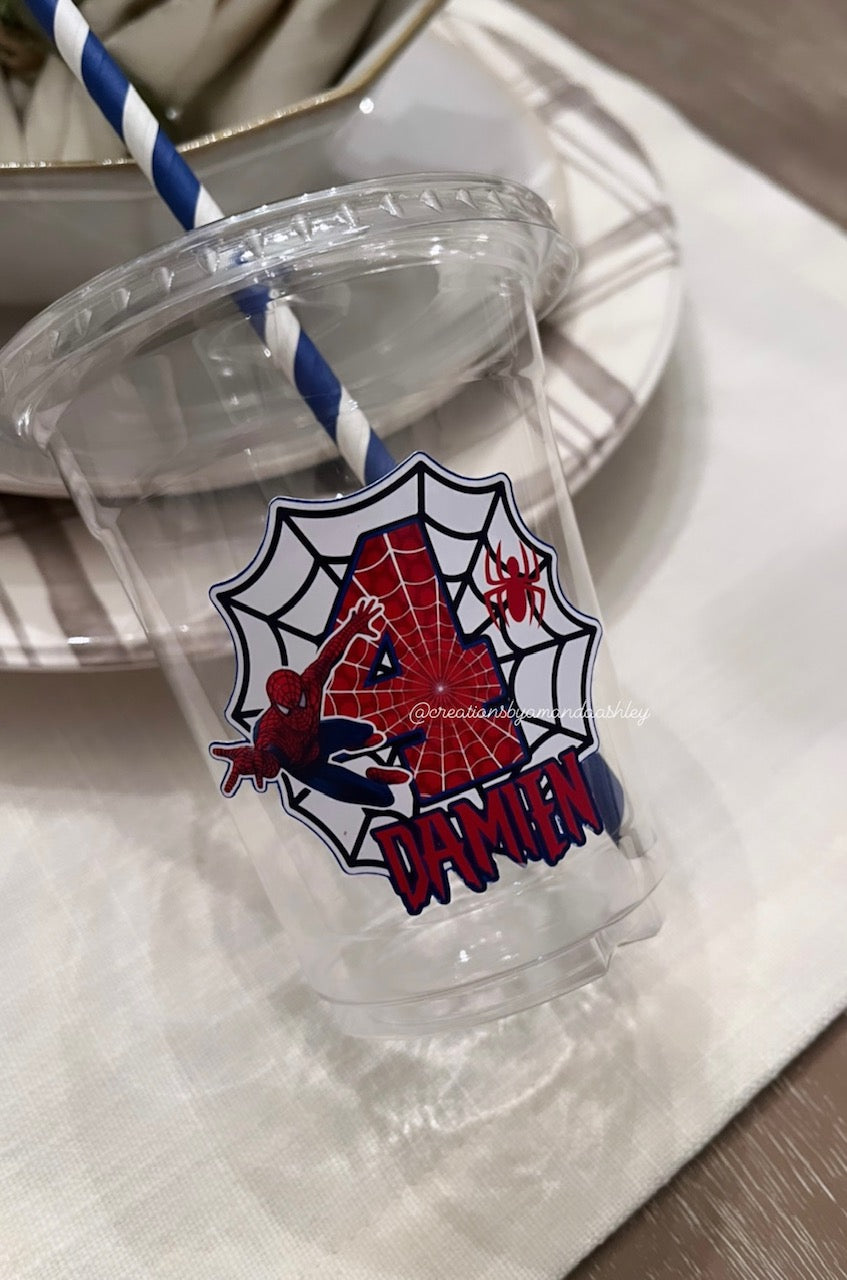 Spiderman/Spidey/Miles Morales Party Cups