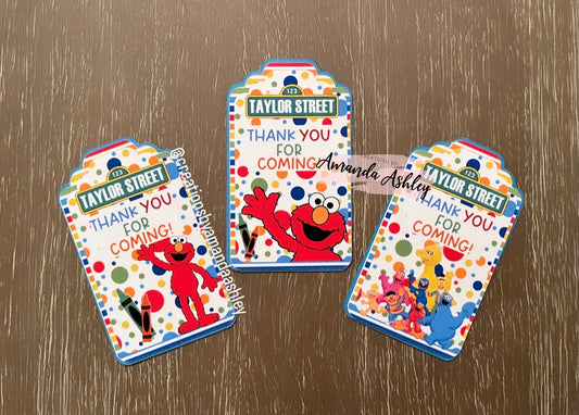 Elmo Sesame Street Favor Tags