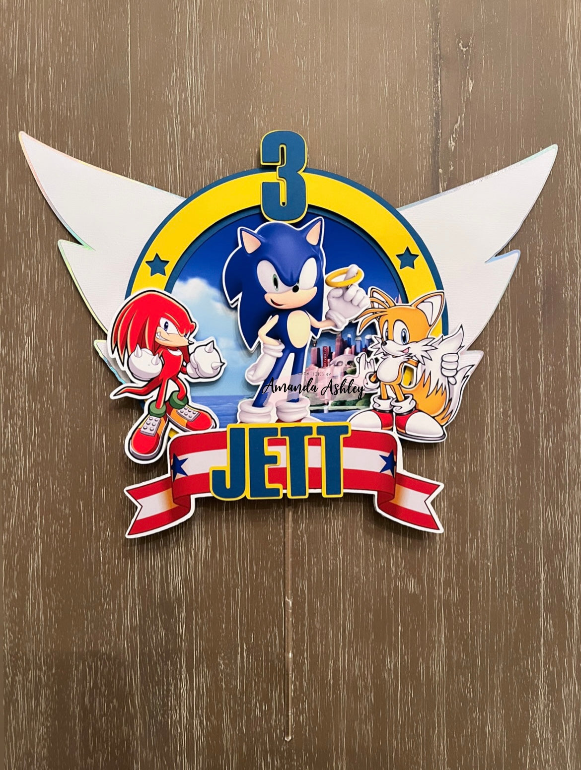 Sonic Hedgehog Cake Topper