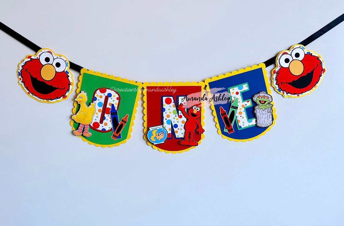 Sesame Street Elmo Birthday Banner