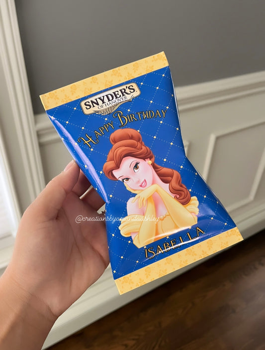 Princess Belle Themed Chip Bags