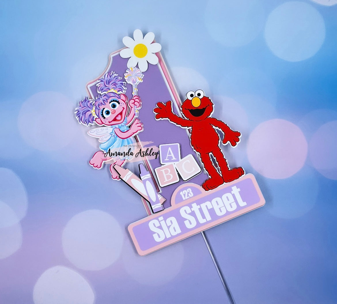 Abby and Elmo Cake Topper