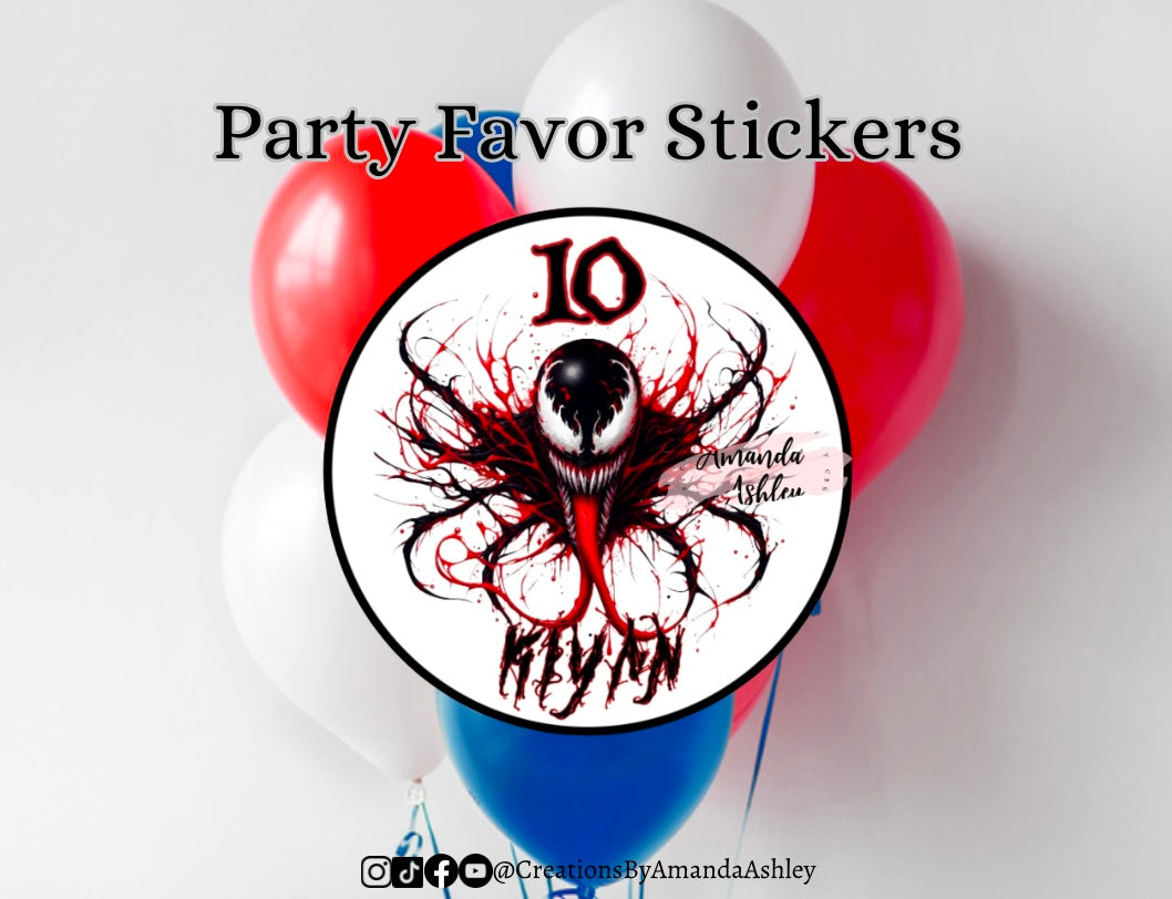 Venom Performance Sticker Venom Party Stickers – Creations By Amanda Ashley