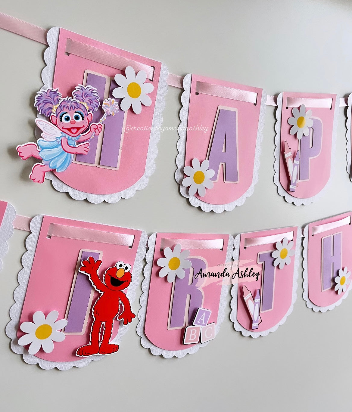 Abby & Elmo Birthday Banner