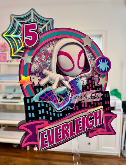 Gwen Ghost Spider Cake Topper