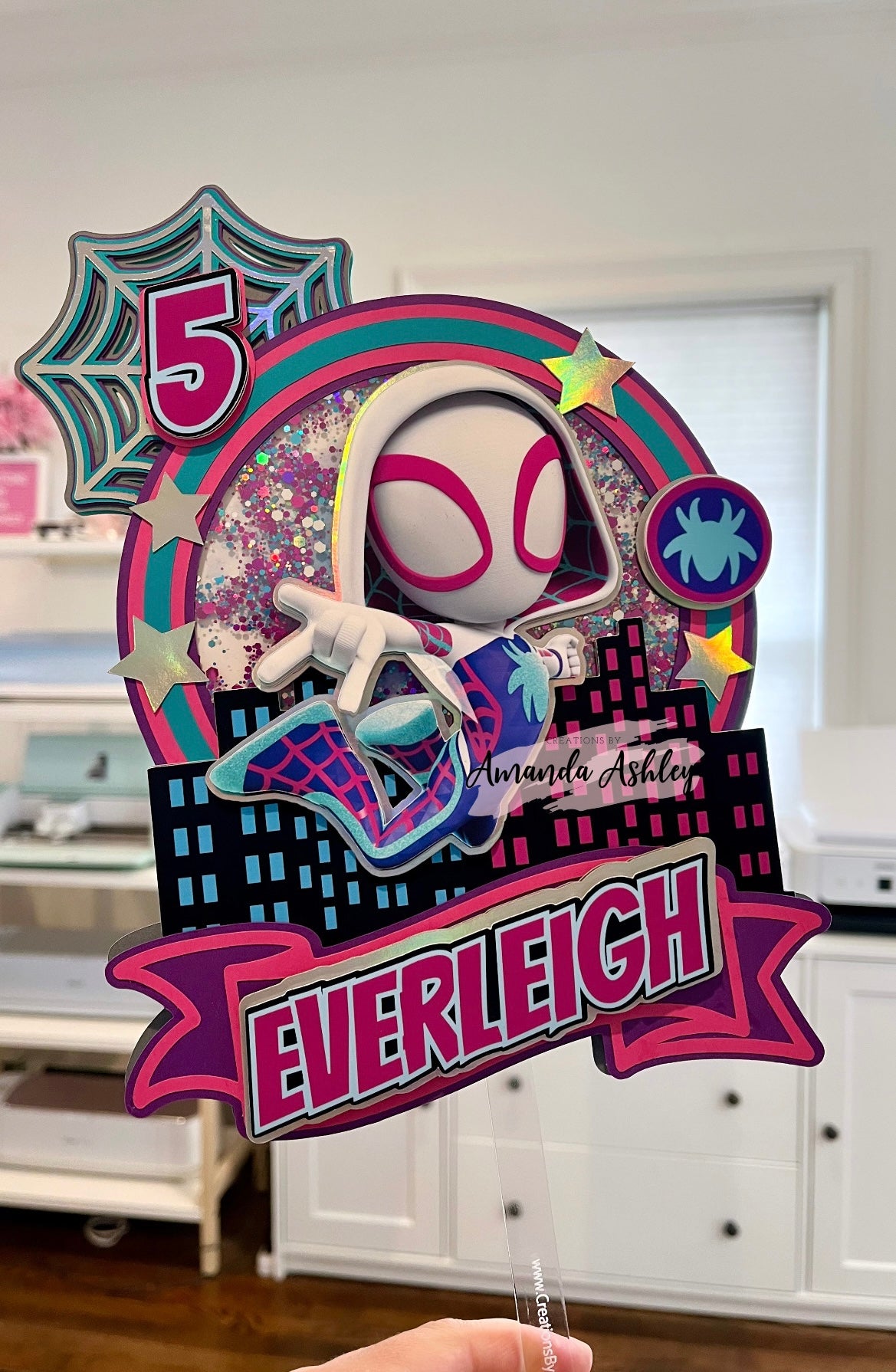 Gwen Ghost Spider Cake Topper