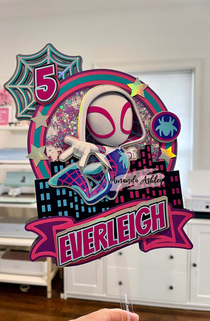 Gwen Ghost Spider Cake Topper