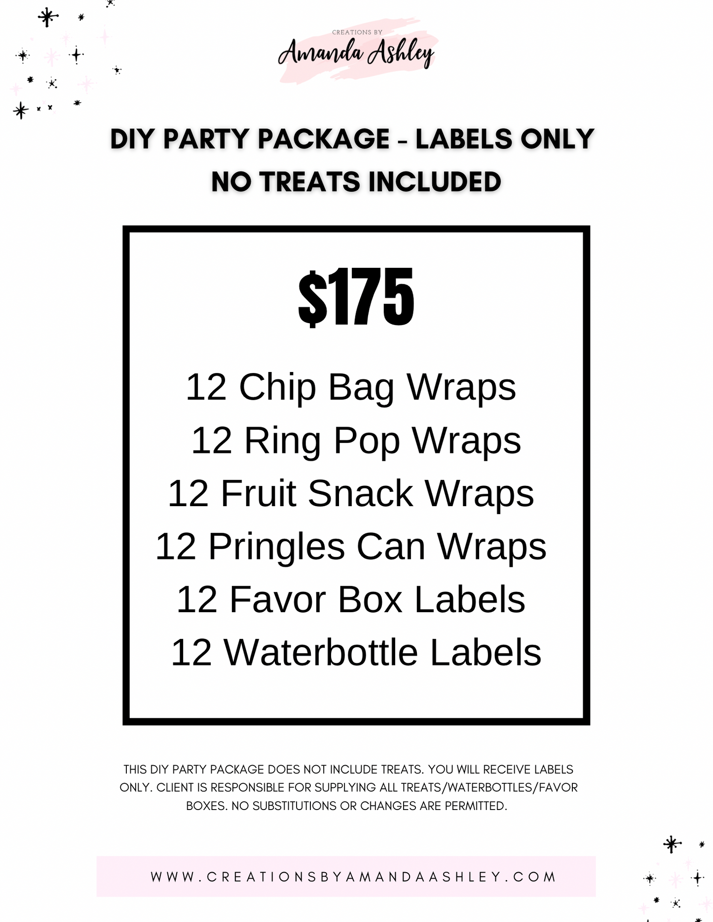 DIY Party Package - Labels Only