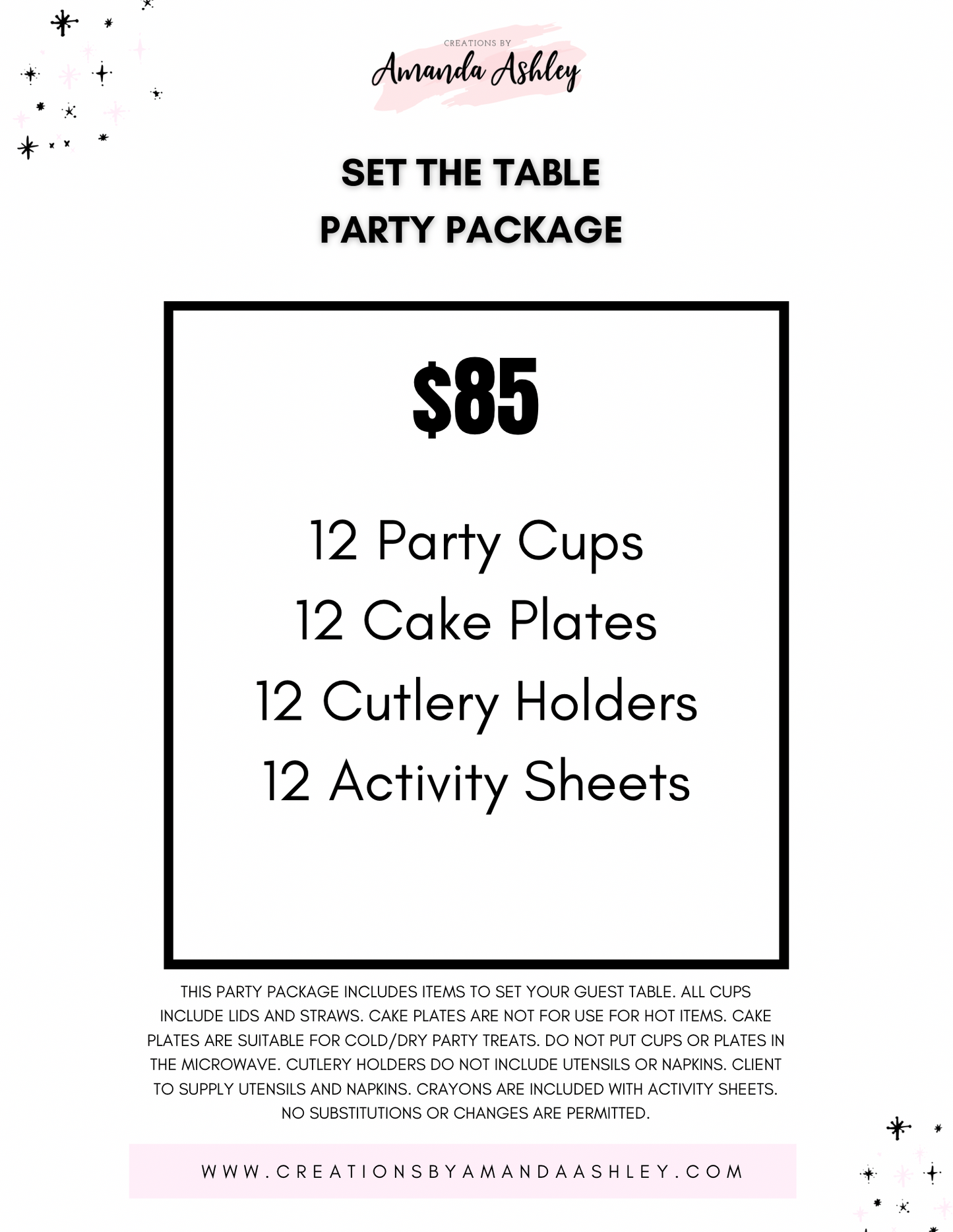 Set the Table Party Package