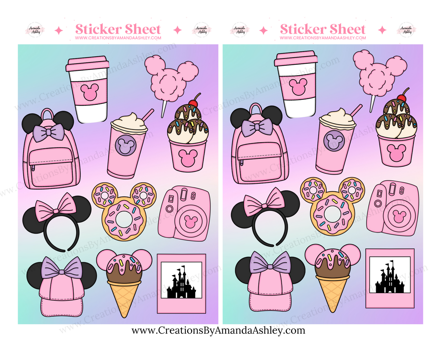 Magical Park Doodle Sticker Sheets