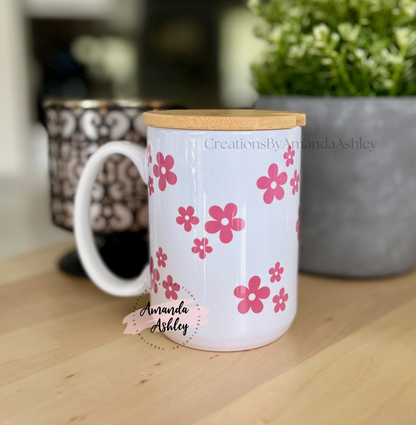 Pink Daisies Bamboo Coffee Mug