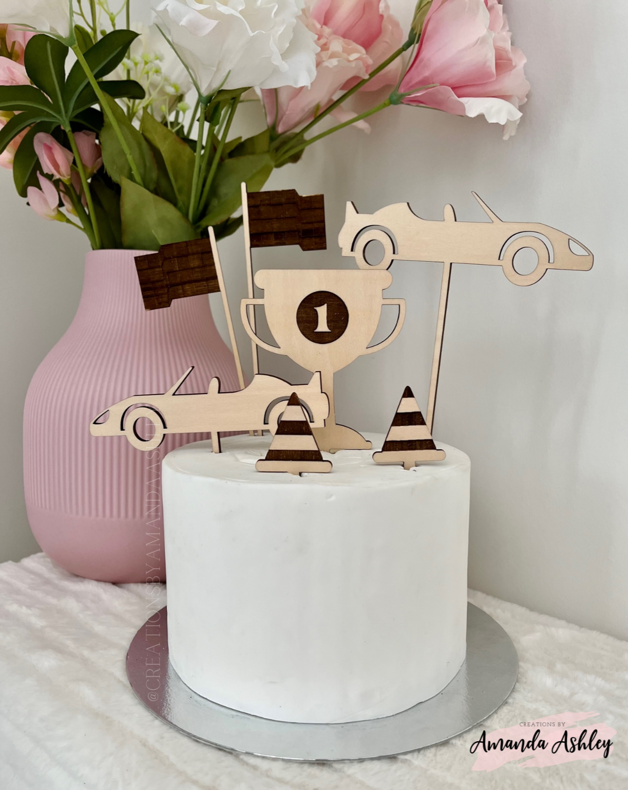 Racecar Cake Topper Set