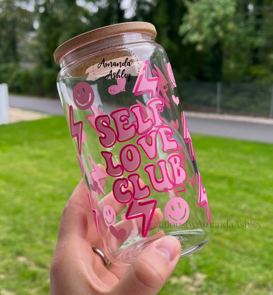 Self Love Club Glass Can