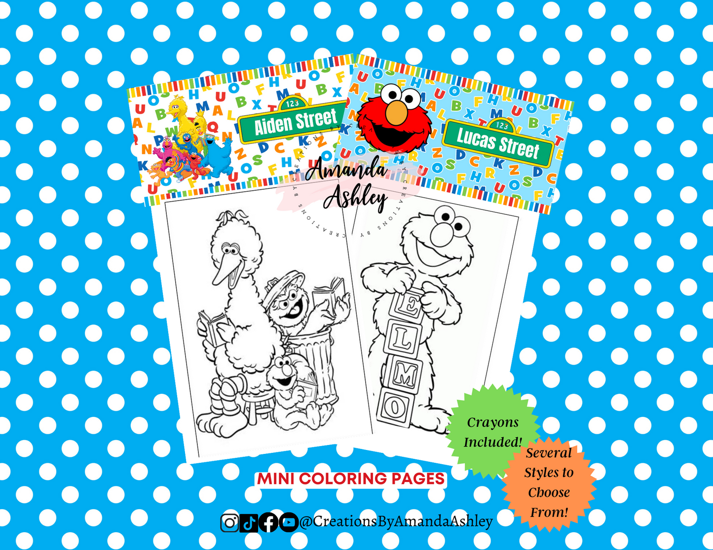 Sesame Street Coloring Favors