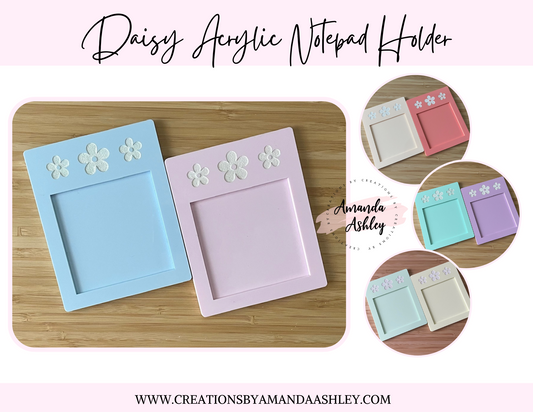 Daisy Acrylic Notepad Holder