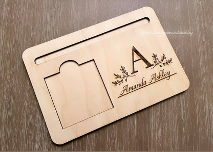 Engraved Stationary Pen & Pad Holder