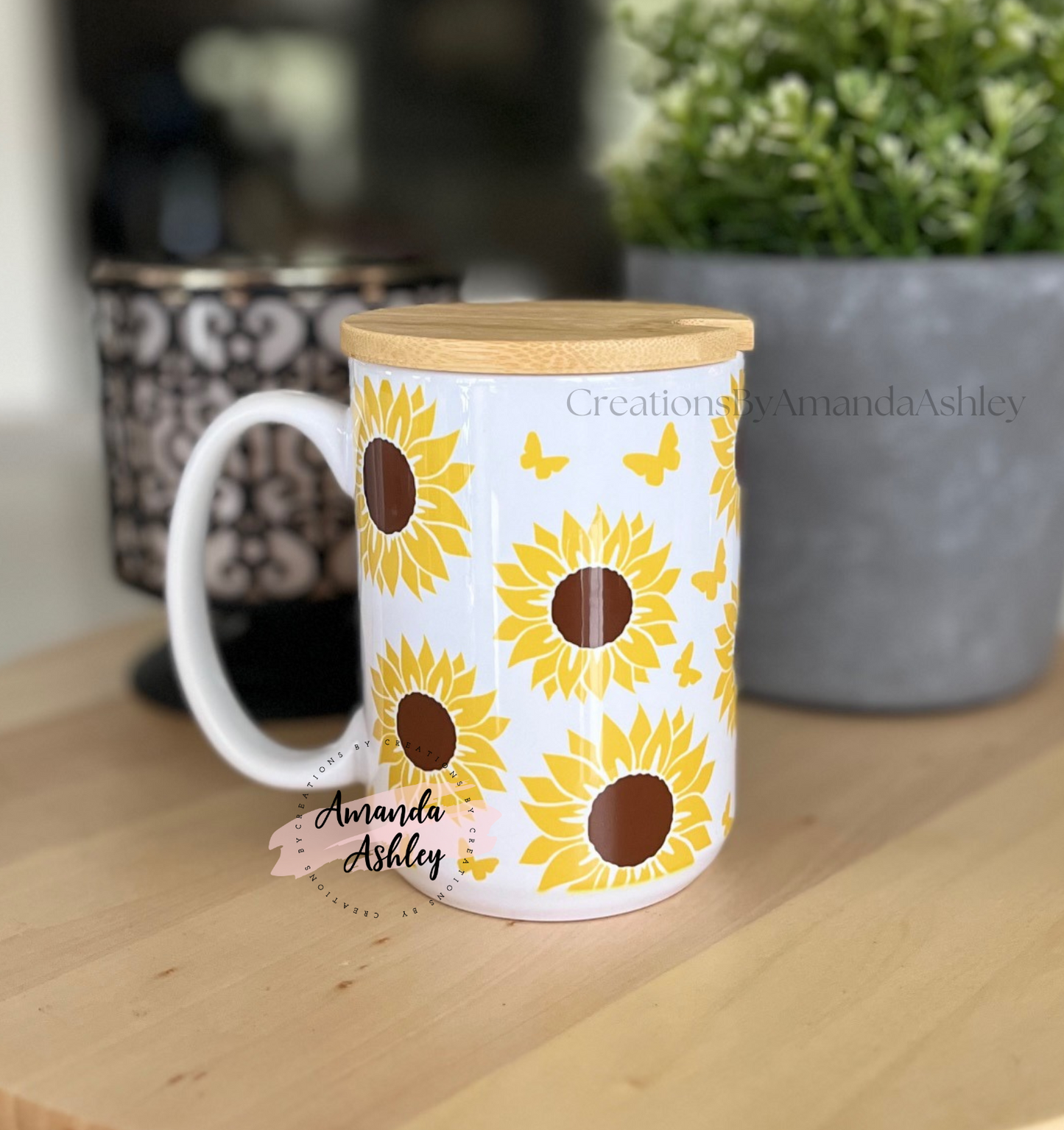 Sunflower Bamboo Coffee Mug