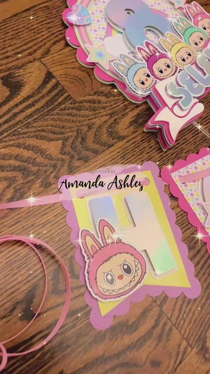 Labubu Birthday Party Banner