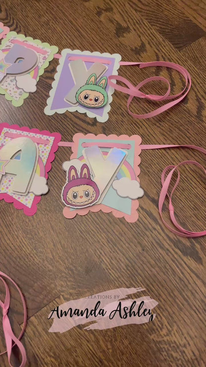 Labubu Birthday Party Banner